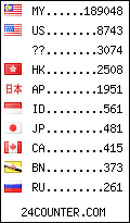 visitors by country counter