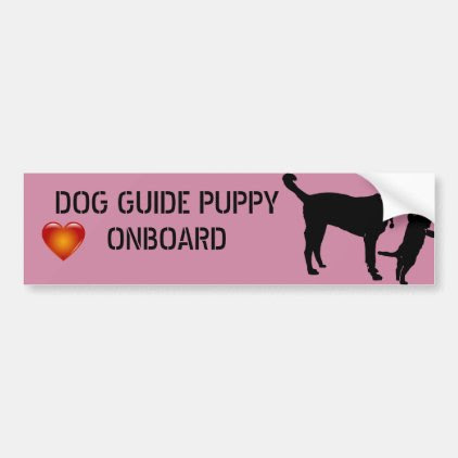 Dog Guide On Board Bumper Sticker - Customize it!