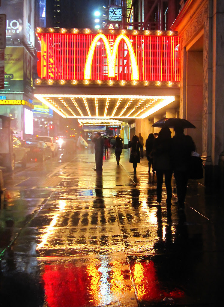 42nd Street in a rain storm