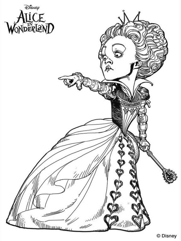 kidsnfun  coloring page alice in wonderland tim
