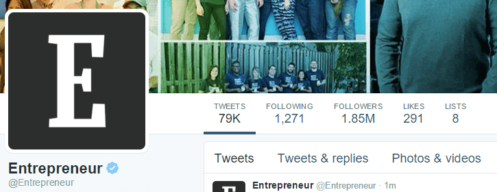 Entrepreneur Twitter
