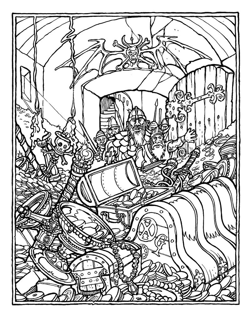 Greg Irons - The Official Advanced Dungeons and Dragons Coloring Album - Adventure's End (1979)