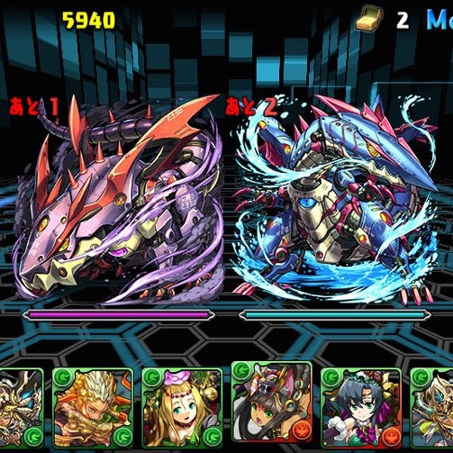 パズドラ攻略 水と闇の機甲龍 暗闇からのお邪魔変換 ボスは2体同時に倒そう 中級 地獄級 Appbank