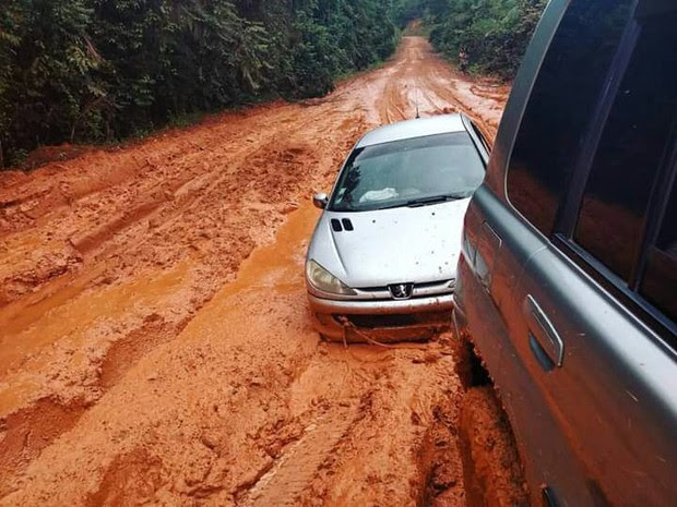 amapá; macapá; oiapoque; calçoene; br-156; atoleiro; lama; (Foto: Isan Oliveira/Arquivo Pessoal)