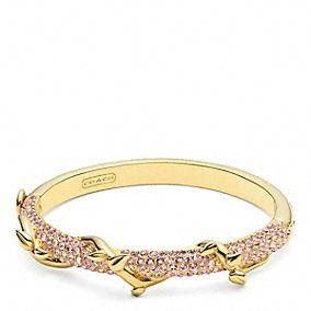 Coach :: Pave Vine Hinged Bracelet