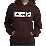 Western Pleasure Squares Horse & Rider Brown Hoodie