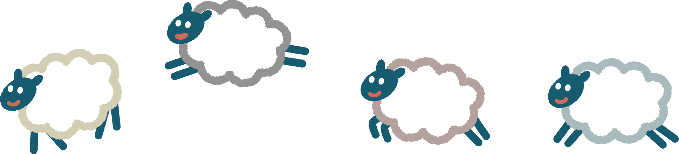 羊イラスト 柵越えをする黒い顔の羊 可愛い無料イラスト素材集