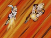 Gohan and Goten attack Omega