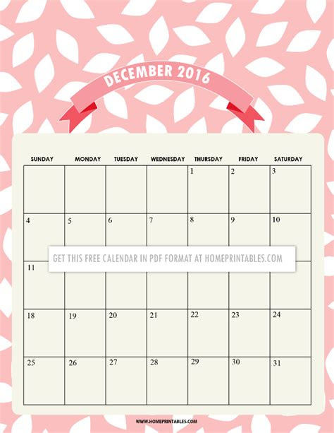  free printable december 2016 calendar home printables
