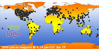 Profile Visitor Map - Click to view visits