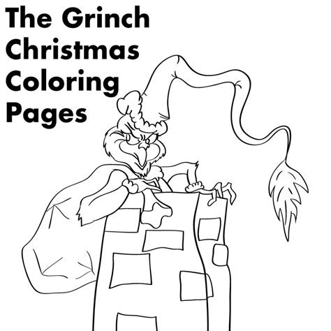  grinch christmas printable coloring pages holidappy