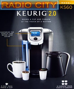 Keurig 2.0 Coffee & Tea Brewer Maker K560 + K-Cup/K-Carafe