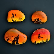 24+ Halloween Painted Rocks Ideas