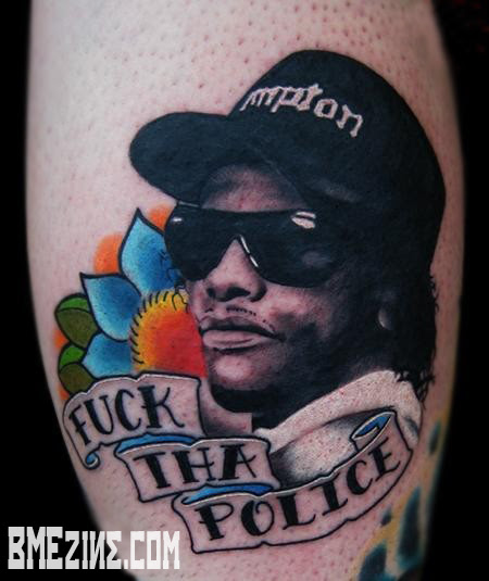 day tattoo of eazy e by trigz one tattooportrait tattoo eazye eazy e ...