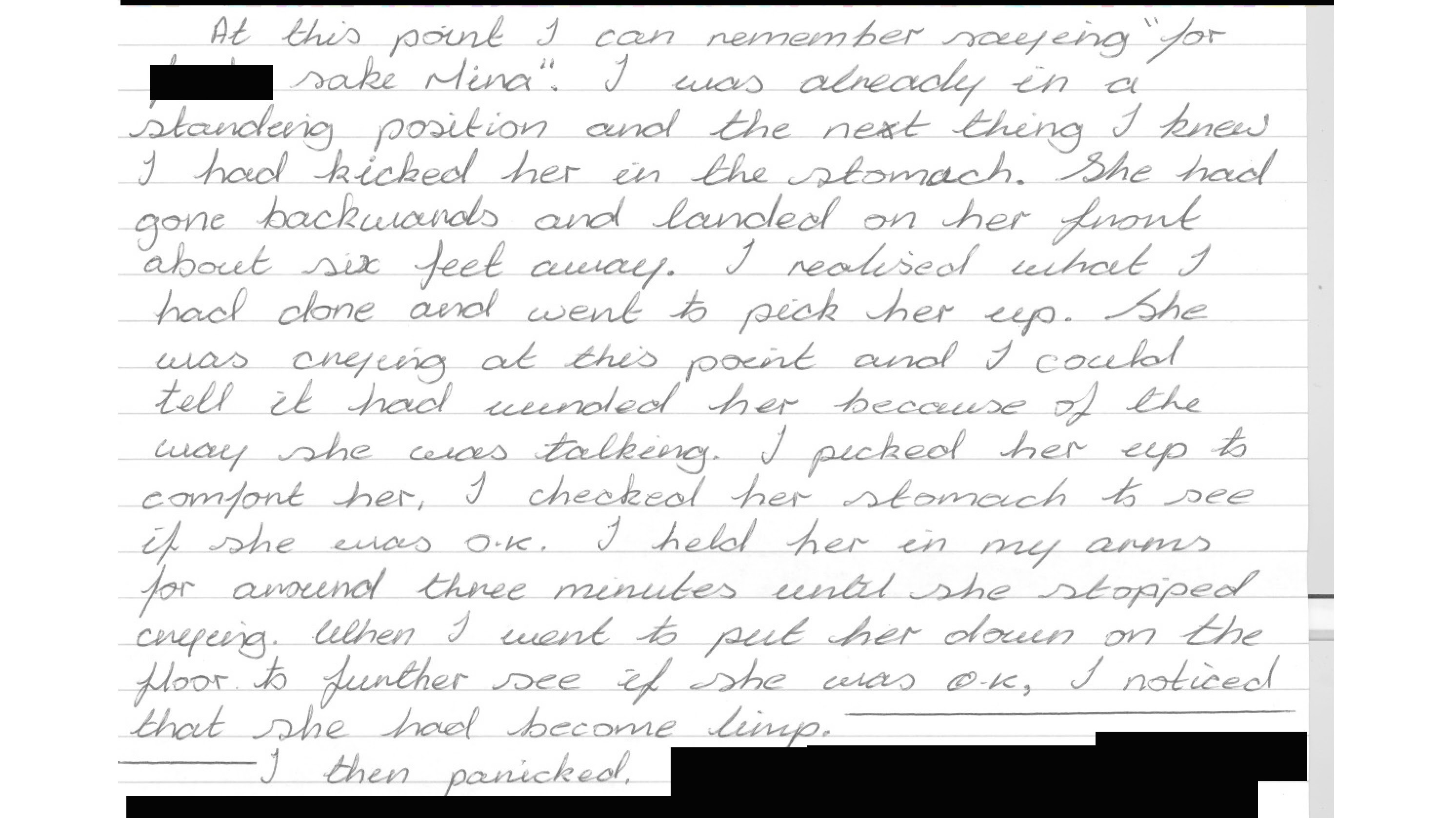 daughter to reconciliation letter Amina's to confession family News  ITV Dean Harris'  letter