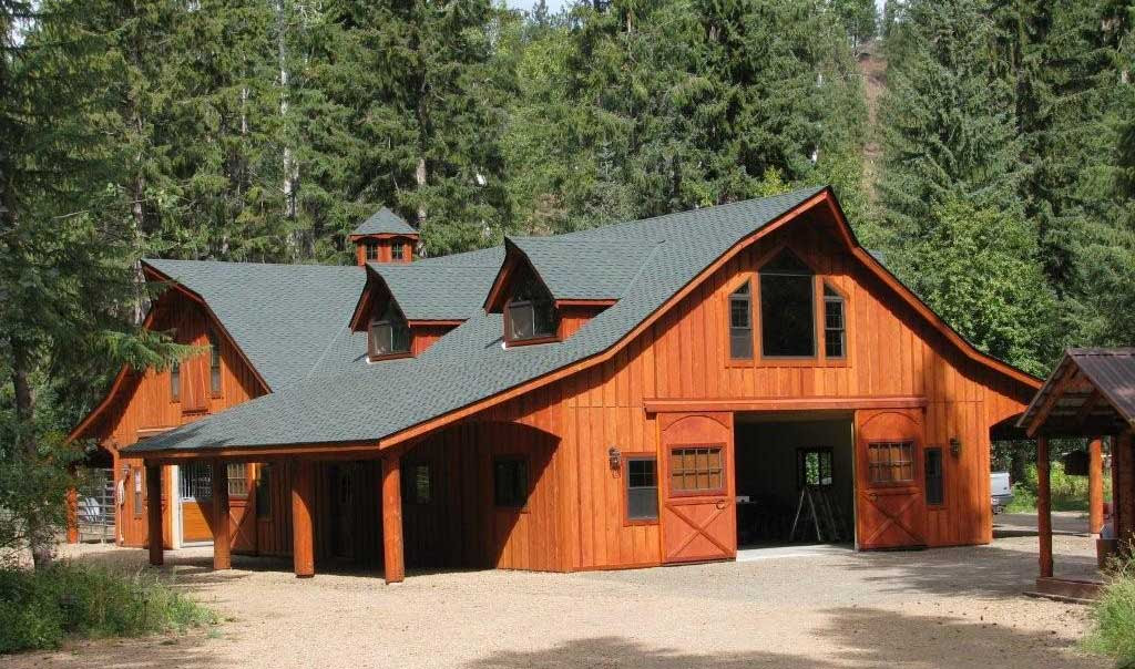  Shed Plans. Barn style home plans from Yankee Post and Beam's in house