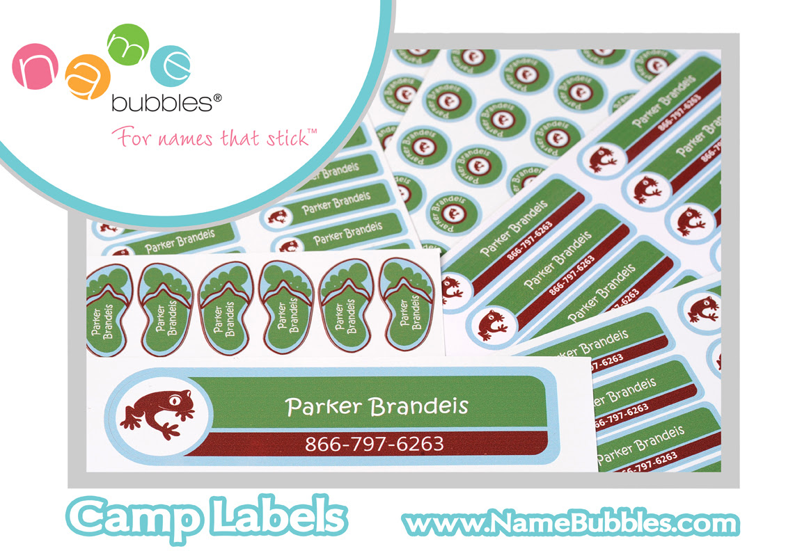 Summer Camp Prep: Name Bubbles Labels Protect Kids' Clothing and Other Gear Against Loss and Theft