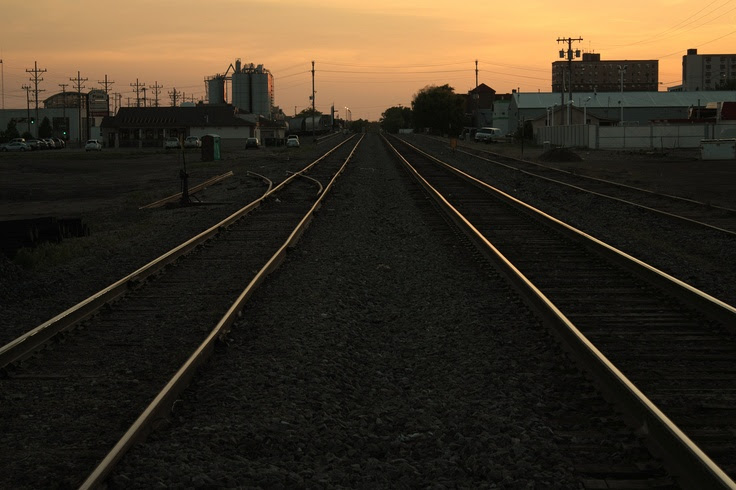 sunset railroad tracks | TB Photography | Pinterest