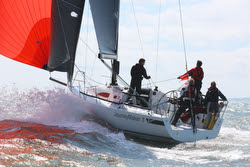 J/111 Journeymaker sailing off Cowes, England