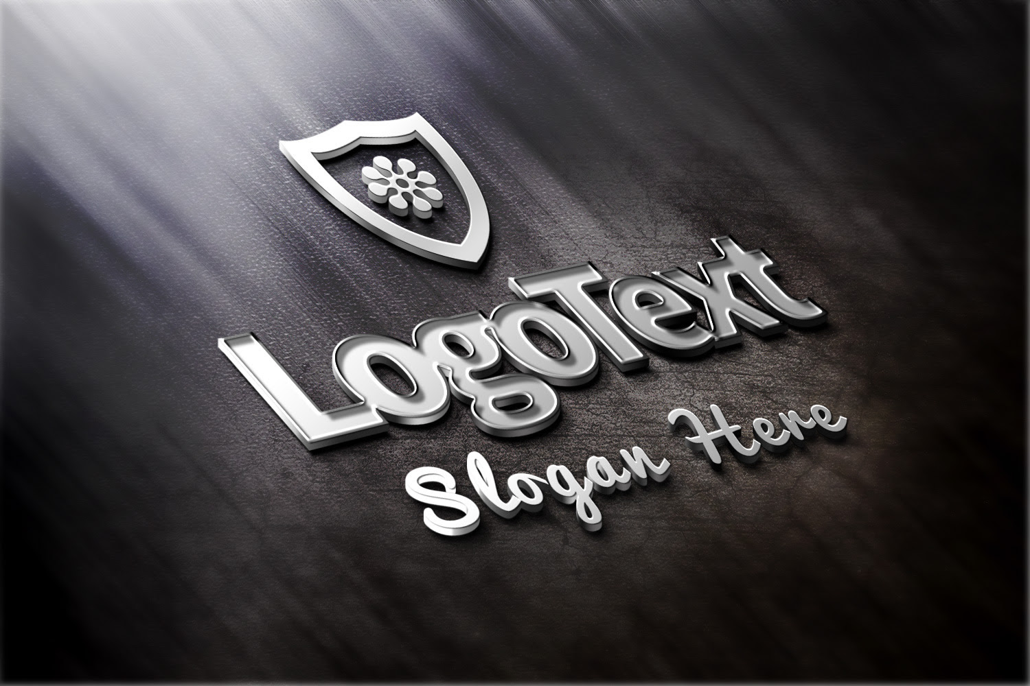 Download Metal Logo Mockup Template (PSD)