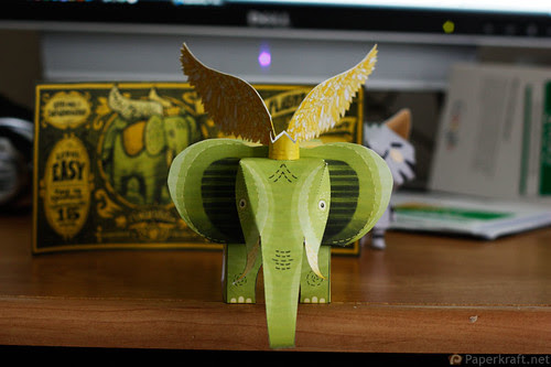 Winged Elephant Papercraft 03