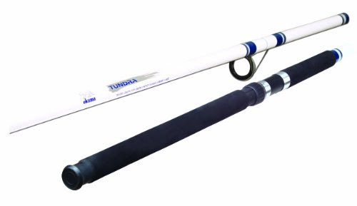 Okuma Fishing TU-100 Tundra 10-Foot 2-Piece Surf/Pier Spinning Rod (Large, White/Blue)