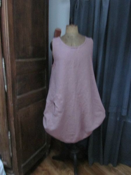 Robe CELESTE en lin bois de rose (2)