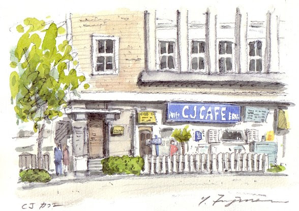 風景画の描き方 横浜 海岸通り Cjカフェ レンガの建物 習い事