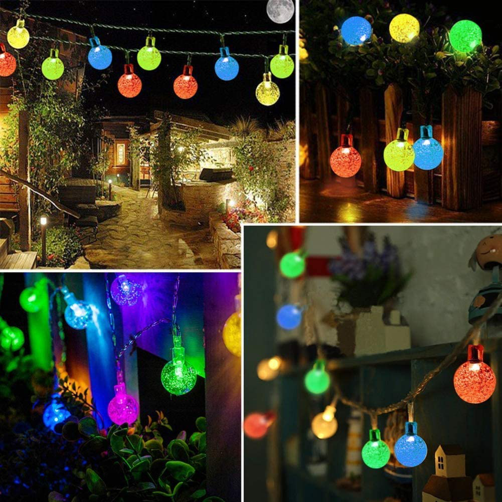 pix Multi Coloured Solar String Garden Lights solar fairy lights outdoor waterproof 50 led solar garden lights 8 m www avidxl com