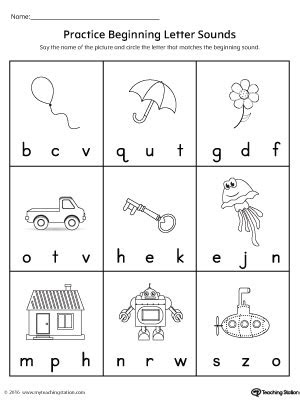  free practice beginning letter sound worksheet myteachingstationcom