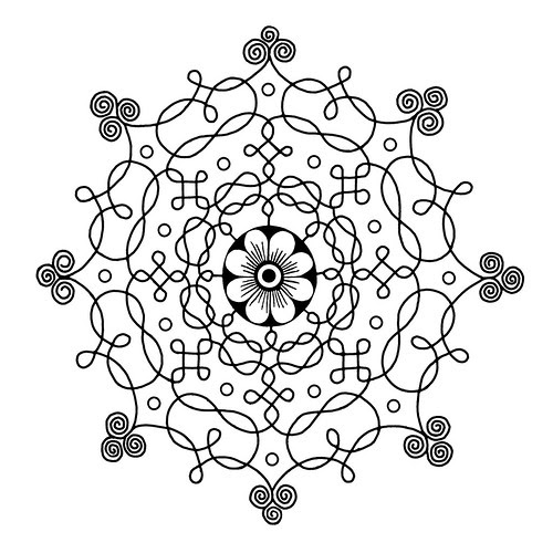 Indian Designs k - (symbolic) leaf with a pattern