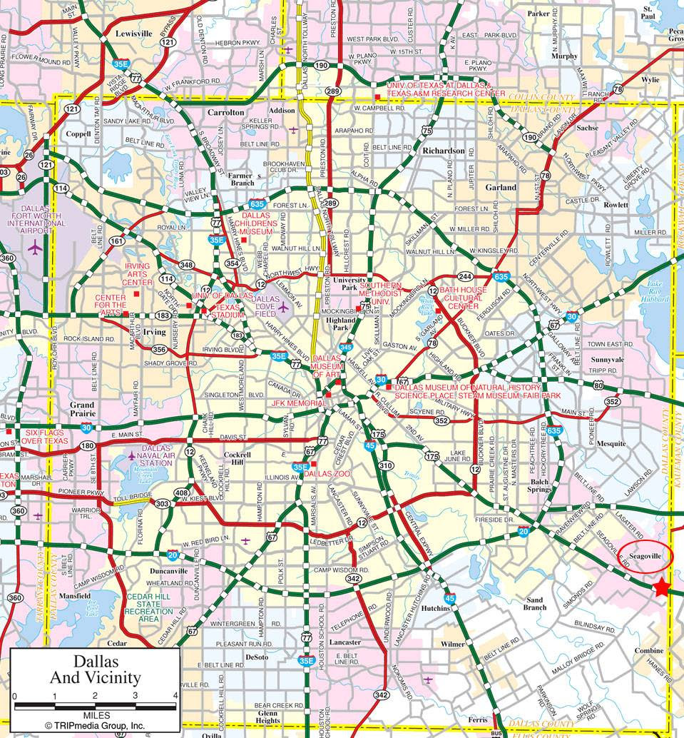 Street Map Of Dallas Large Dallas Maps for Free Download and Print | High Resolution 
