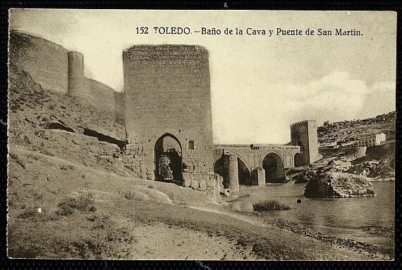 Baño de la Cava (Toledo) a principios del siglo XX. Foto Grafos