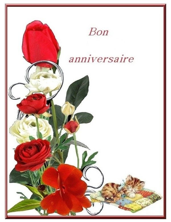 Bon Anniversaire Carte Fleurs