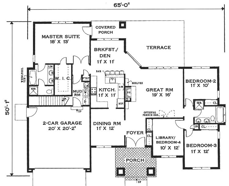 Floor plan image of Elegant one story home
