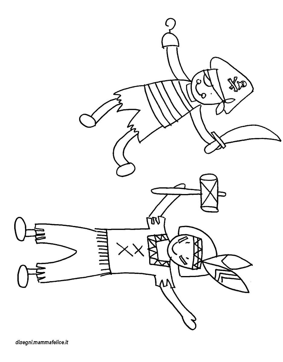 disegni da colorare per bambini costumi carnevale bambini