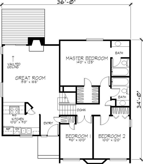 Home Plan : # 146-1777 Floor Plan Second Story
