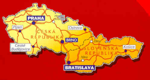 Cecoslovacchia Cartina