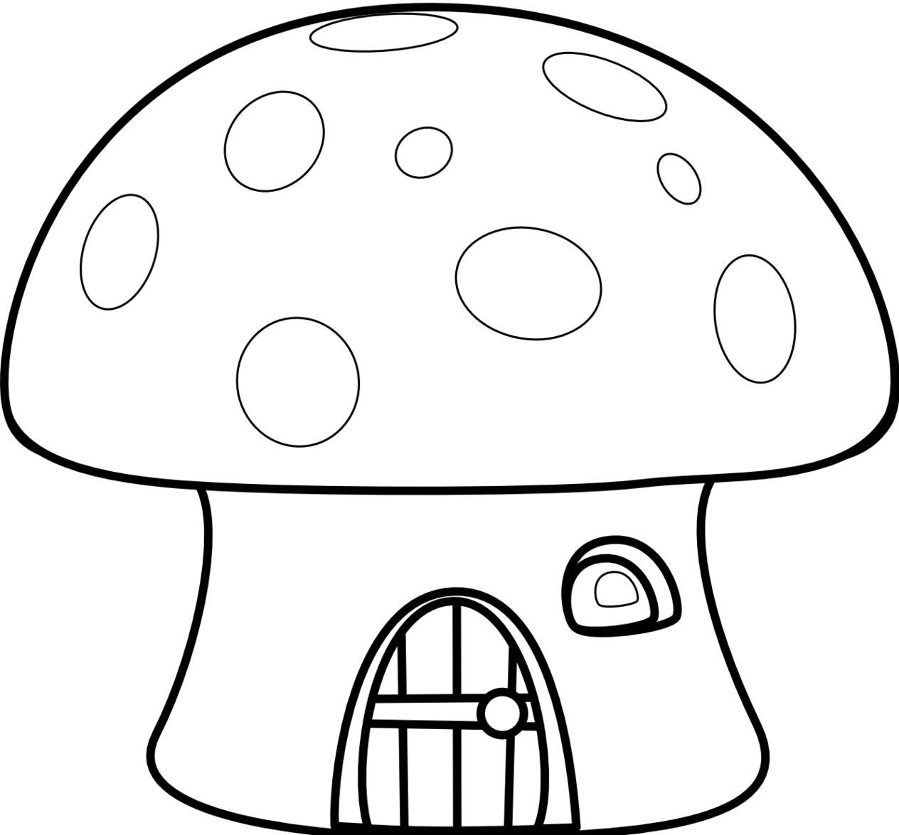 Mushroom House Coloring Page at GetColorings.com | Free ...