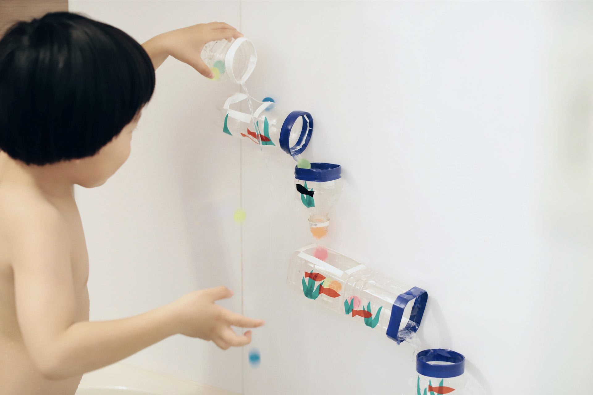 お風呂タイムが楽しくなる コロコロじゃぶじゃぶペットボトルコースター つづる