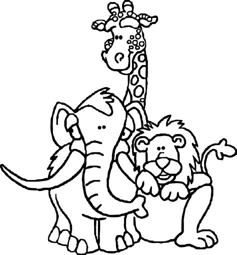 There are tons of great resources for free printable color pages online. three zoo animal coloring page wecoloringpagecom