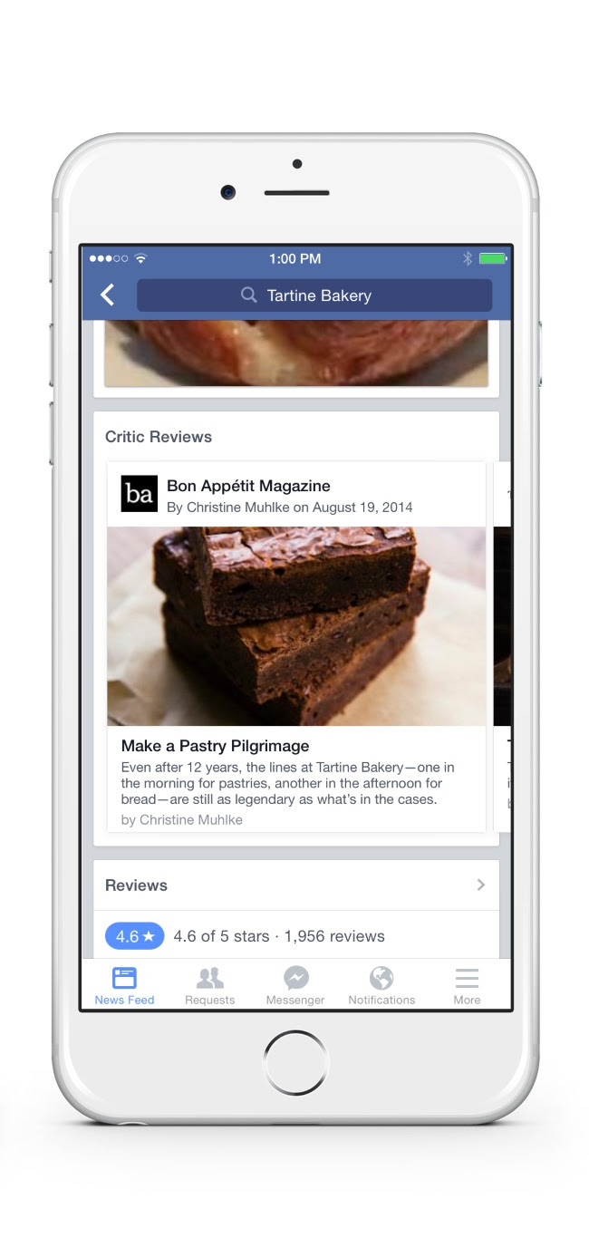 FaceboookReviewsRestaurantPages