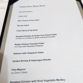 Nordstrom Cafe Bistro - Gluten free menu at Nordstrom cafe - San ...