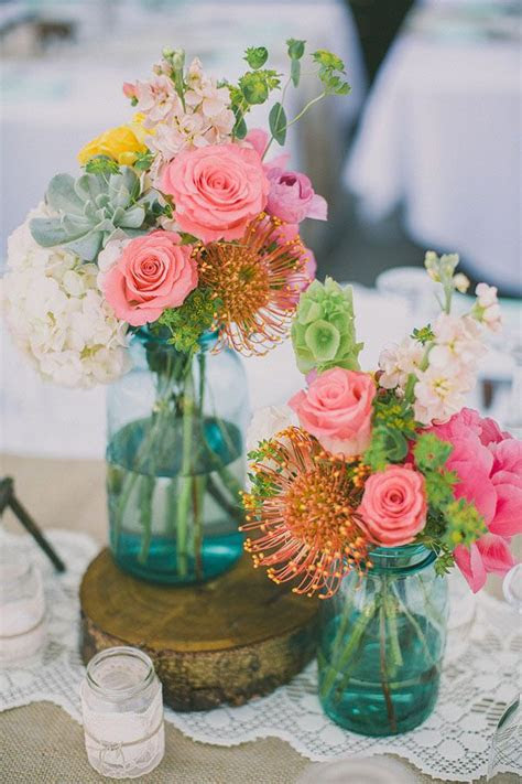And the first pair of earrings should be 18k or 14k yellow gold . Something Blue: 45 Rustic Blue Mason Jars Wedding Ideas