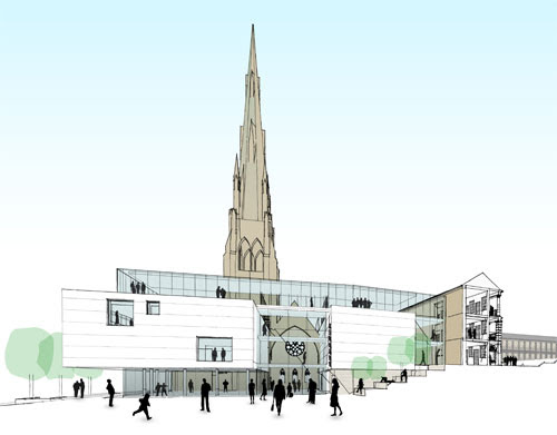 Artist's impression of the new library and archive