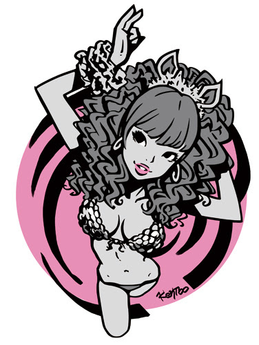 イラストレーターkentoo アメリカン ロック ガールイラストなど 女の子イラスト セクシー