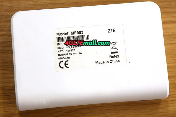 ZTE MF903 back label