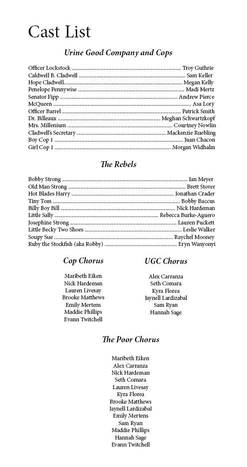 Director announces cast list for fall musical - Bearing News