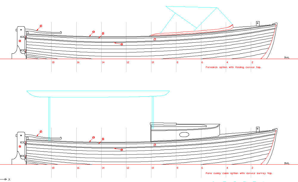 Lapstrake Inboard Launch ~ Tenders and Launches Under 29'~ Small Boat 