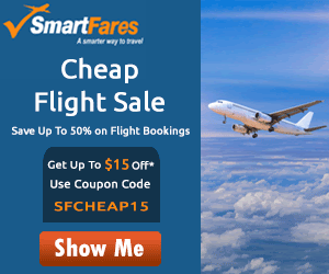 Cheap Flights Airfare Deals! Get Flat $15 Off with Coupon Code 